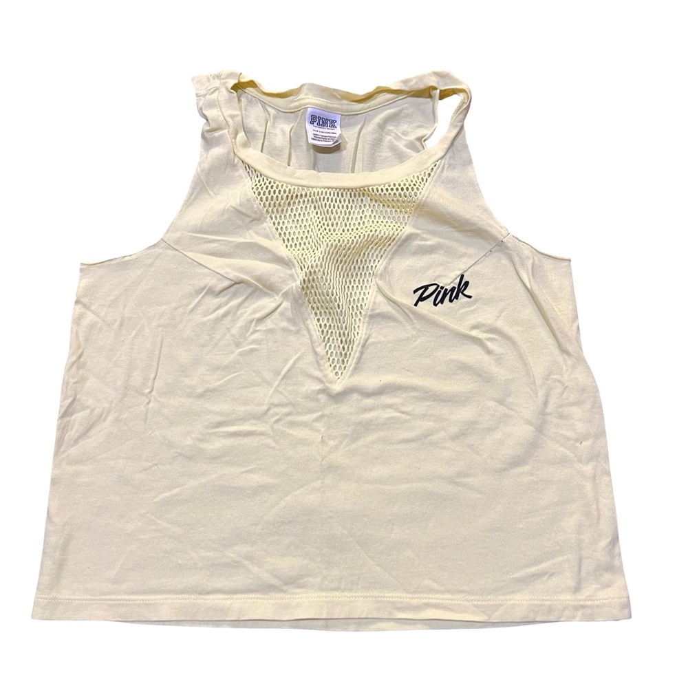 PINK Mesh V-Neck Top